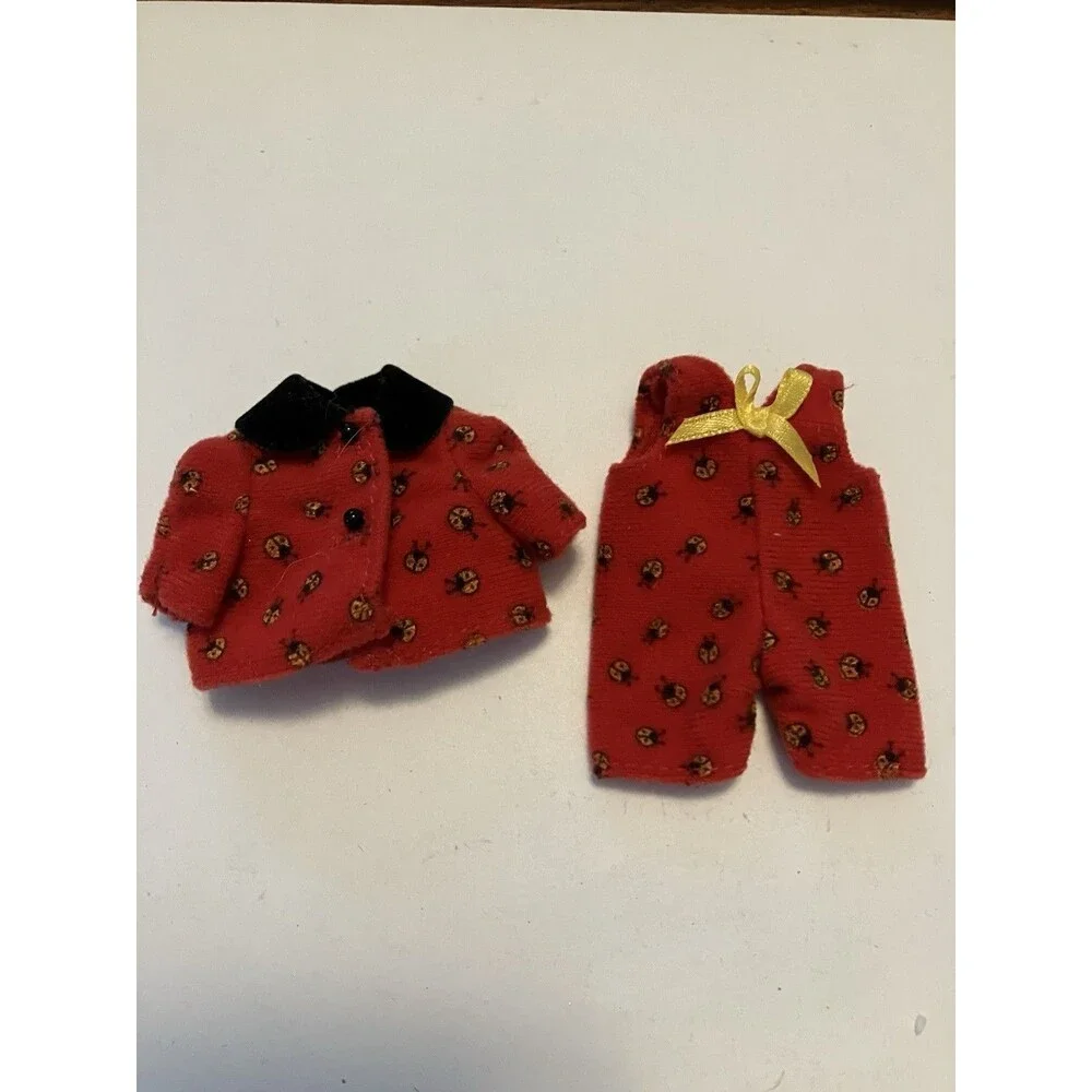 Kelly Doll Fashion Avenue Ladybug Outfit Overalls Jacket Shirt red black yellow